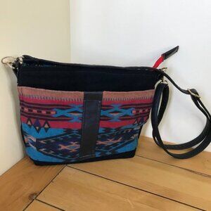 Hand Crafted Southwestern Print Fabric Shoulder Bag Purse Original by Louise
